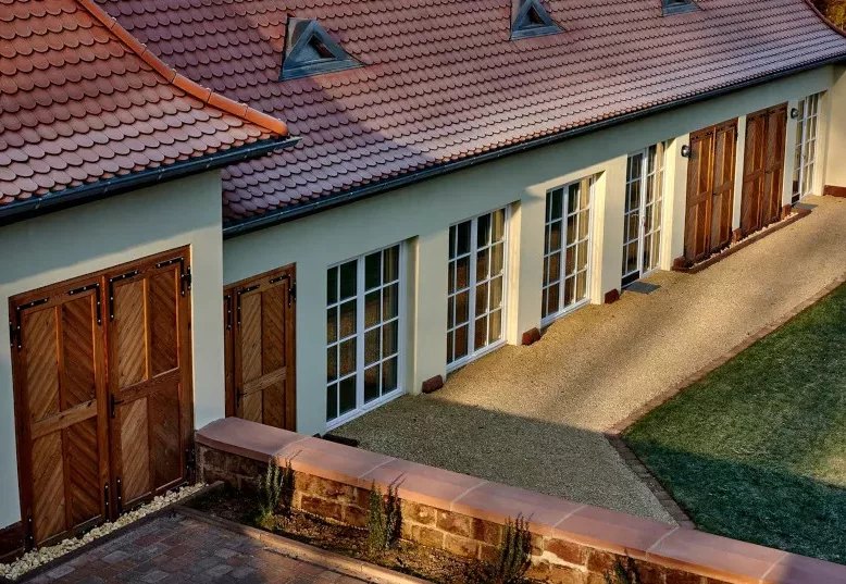 Dächer und Innenhof der Zollhöfe
